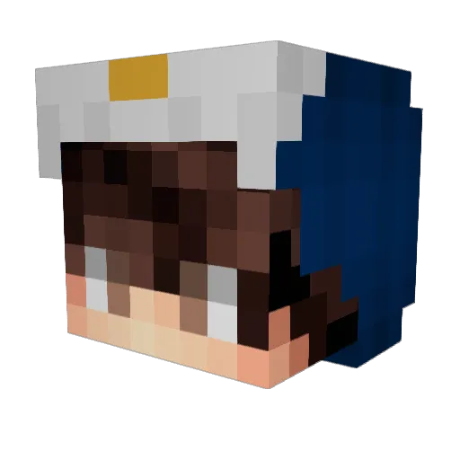 3bn Minecraft avatar head, 3D render