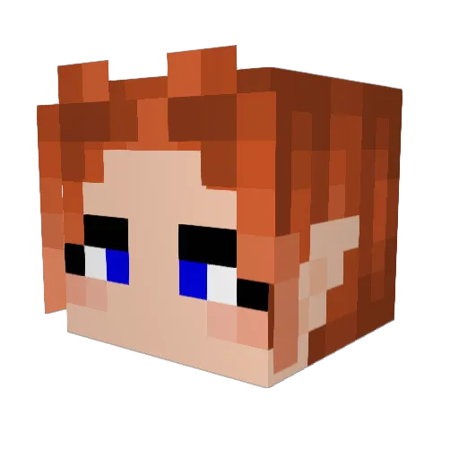 3boymom Minecraft avatar head, 3D render