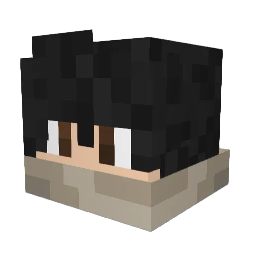 3bsee_ Minecraft avatar head, 3D render