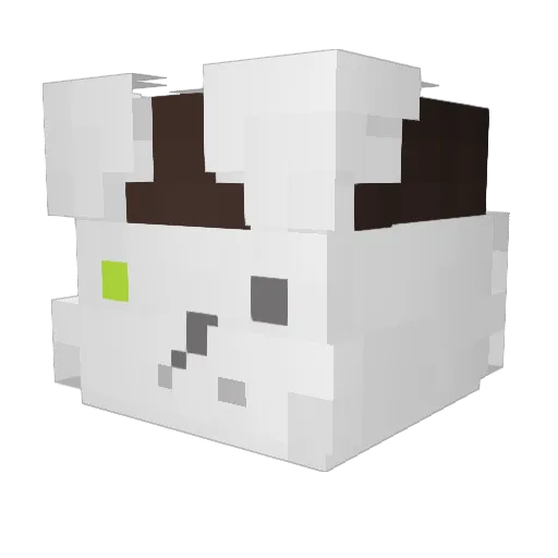 3cha_ Minecraft avatar head, 3D render