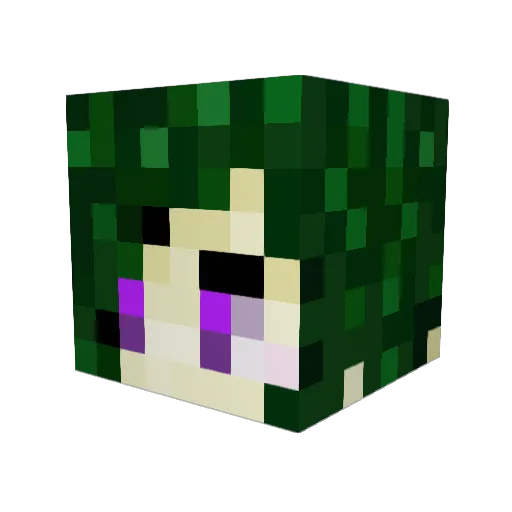3chococo Minecraft avatar head, 3D render