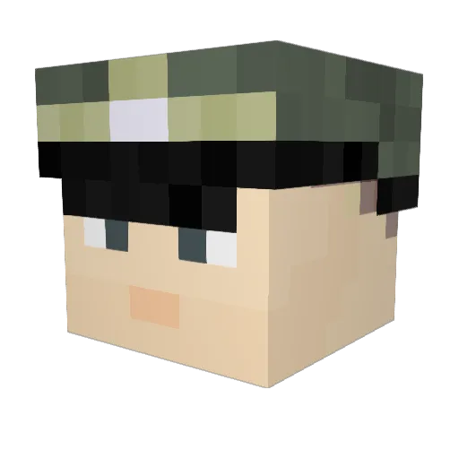 3ckyt Minecraft avatar head, 3D render