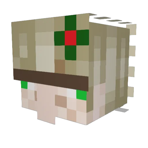 3dnano Minecraft avatar head, 3D render