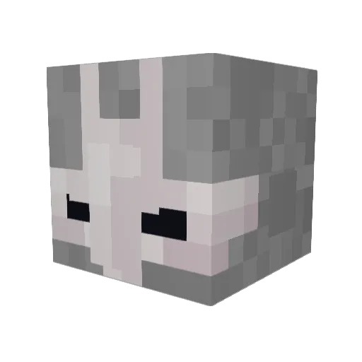 3doms Minecraft avatar head, 3D render