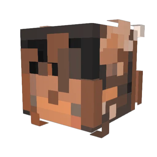 3donk Minecraft avatar head, 3D render