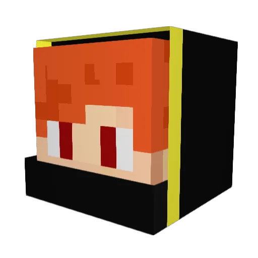 3drax Minecraft avatar head, 3D render