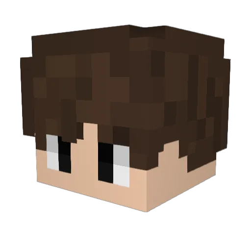 3duuuu Minecraft avatar head, 3D render
