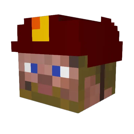 3dv00 Minecraft avatar head, 3D render