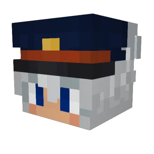 3e_ch1 Minecraft avatar head, 3D render