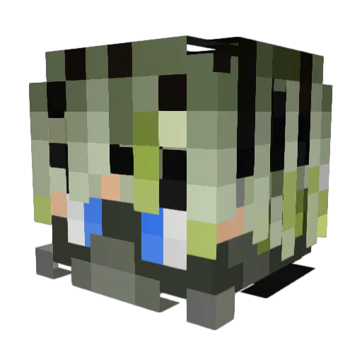3elliot_i Minecraft avatar head, 3D render