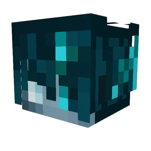 3esh Minecraft avatar head, 3D render