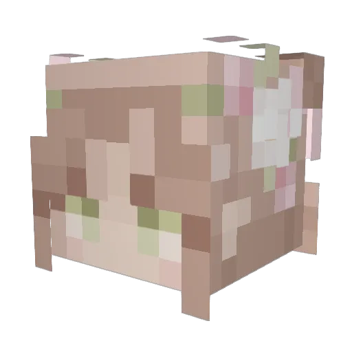 3ethereal Minecraft avatar head, 3D render