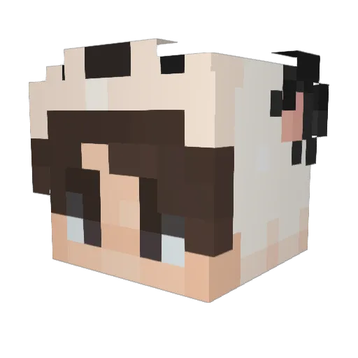 3eyesMC Minecraft avatar head, 3D render