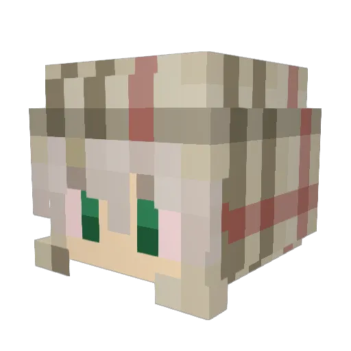 3f1u Minecraft avatar head, 3D render