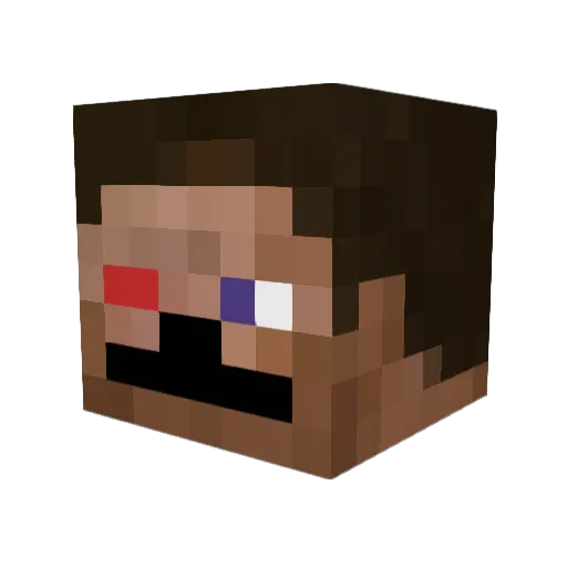 3f4e Minecraft avatar head, 3D render