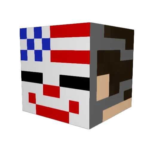 3forg2 Minecraft avatar head, 3D render