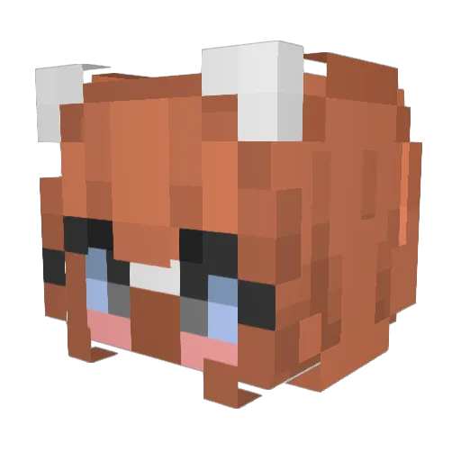 3gglame Minecraft avatar head, 3D render
