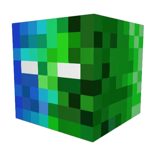 3gr012 Minecraft avatar head, 3D render