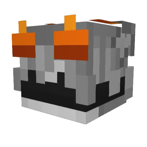 3grl Minecraft avatar head, 3D render
