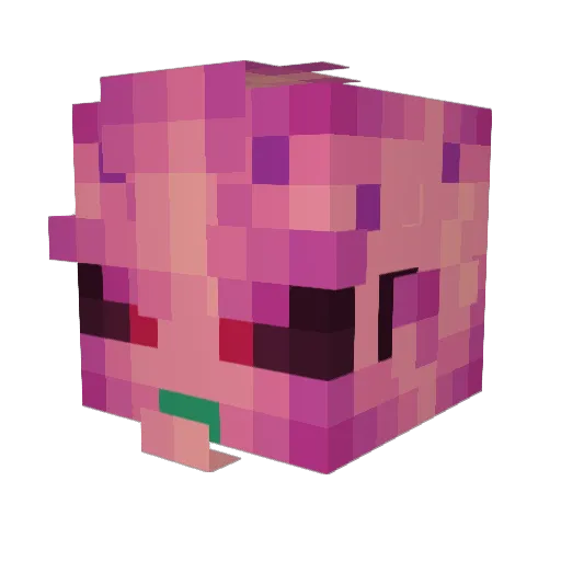 3haman Minecraft avatar head, 3D render