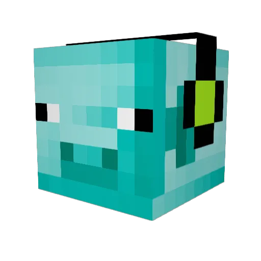 3head Minecraft avatar head, 3D render