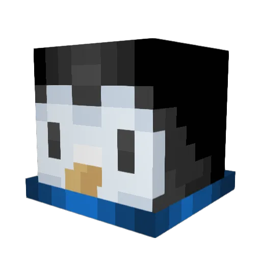 3him Minecraft avatar head, 3D render