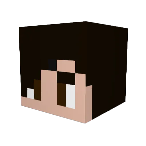 3hula Minecraft avatar head, 3D render