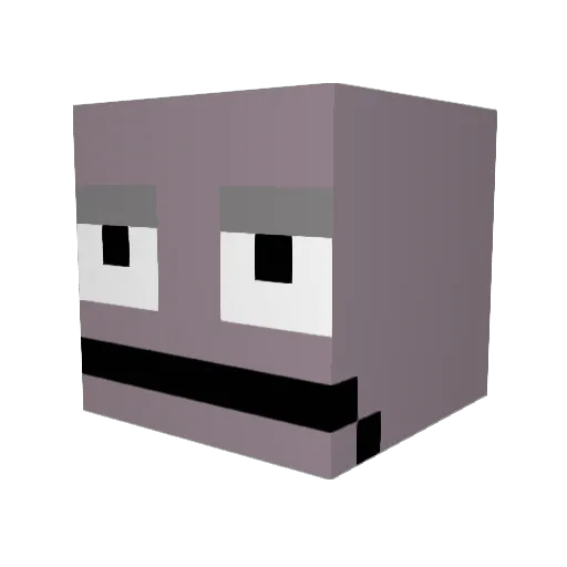 3idolux Minecraft avatar head, 3D render