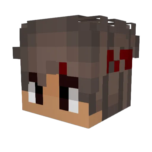 3ih Minecraft avatar head, 3D render
