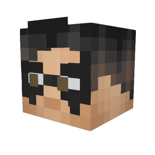 3inan Minecraft avatar head, 3D render