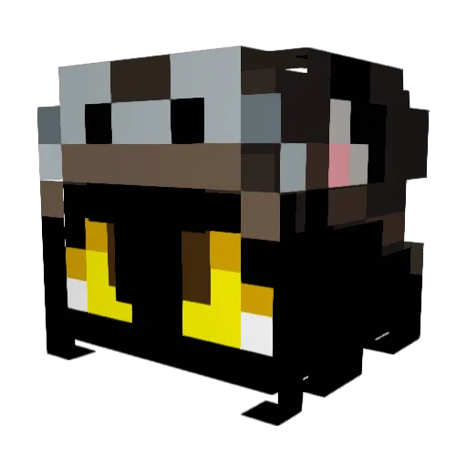 3ish Minecraft avatar head, 3D render
