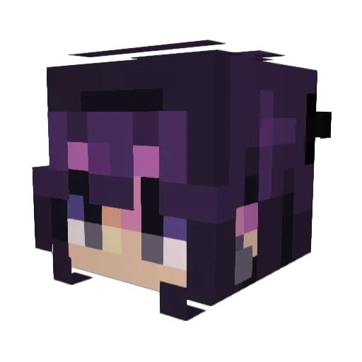 3ixiu Minecraft avatar head, 3D render