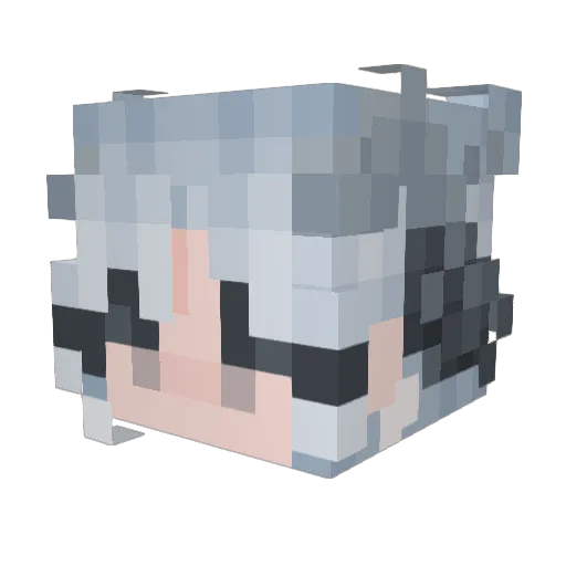 3ji1 Minecraft avatar head, 3D render