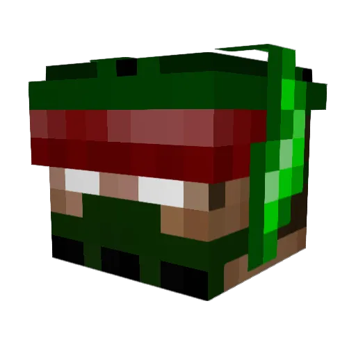 3jiou__DYX Minecraft avatar head, 3D render
