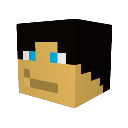 3k0re Minecraft avatar head, 3D render
