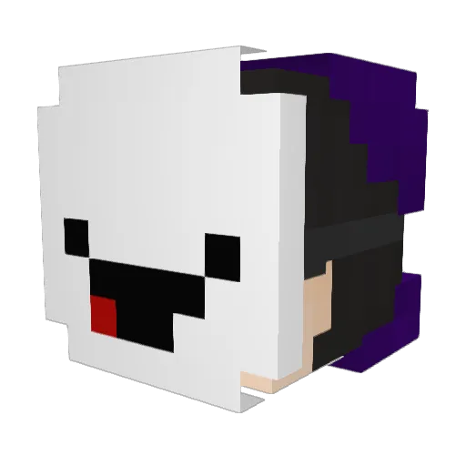 3kJlep Minecraft avatar head, 3D render