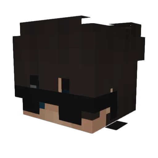 3k_i Minecraft avatar head, 3D render