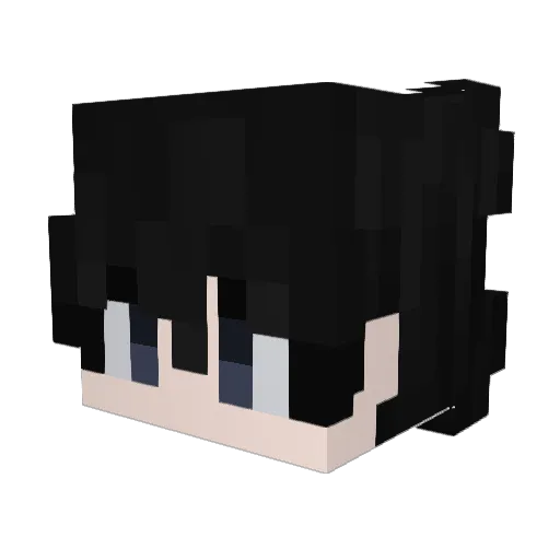 3kcu Minecraft avatar head, 3D render