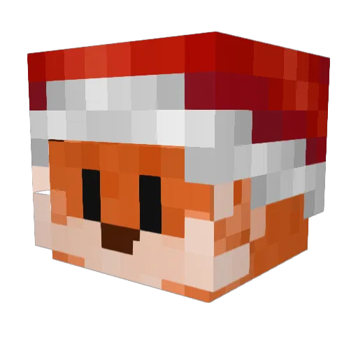 3kh0_ Minecraft avatar head, 3D render