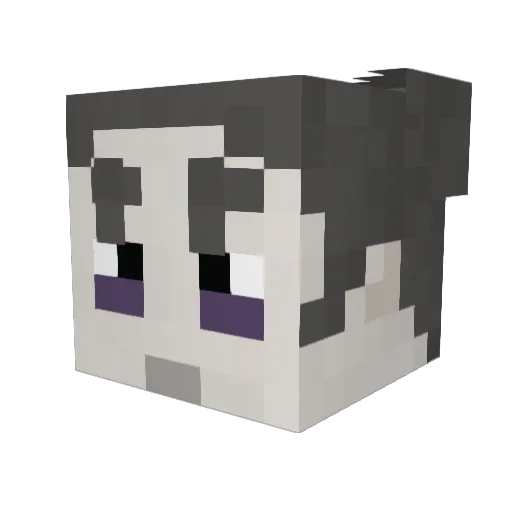 3koma Minecraft avatar head, 3D render