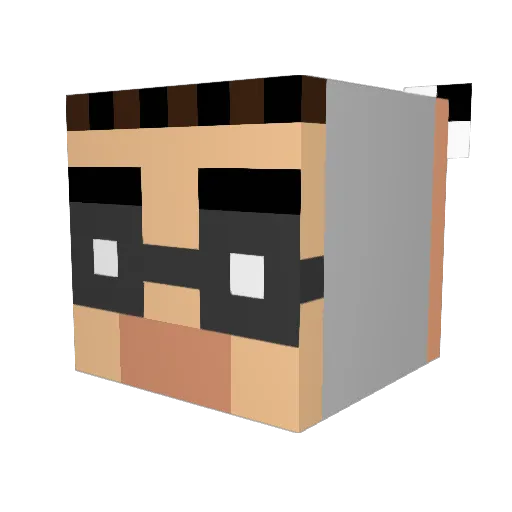 3l1r4n Minecraft avatar head, 3D render