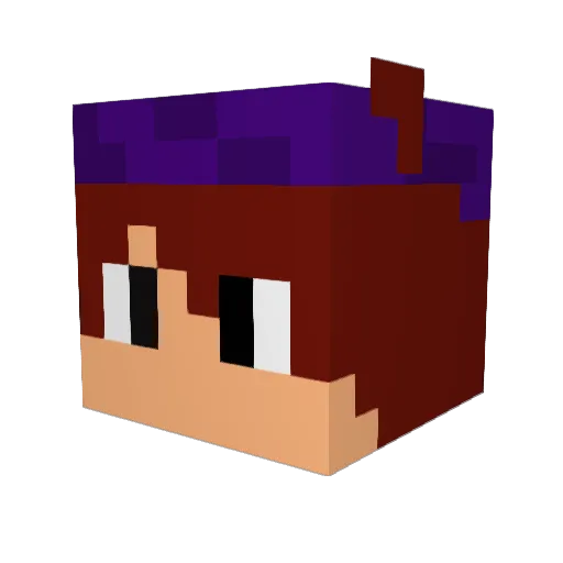 3lGanso Minecraft avatar head, 3D render