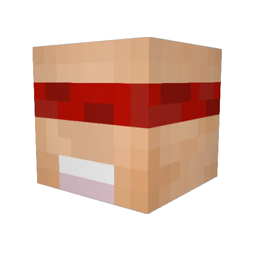 3laack Minecraft avatar head, 3D render