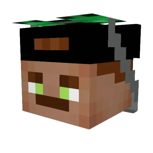 3lda Minecraft avatar head, 3D render