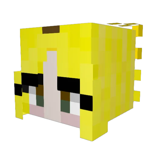 3lectr6 Minecraft avatar head, 3D render