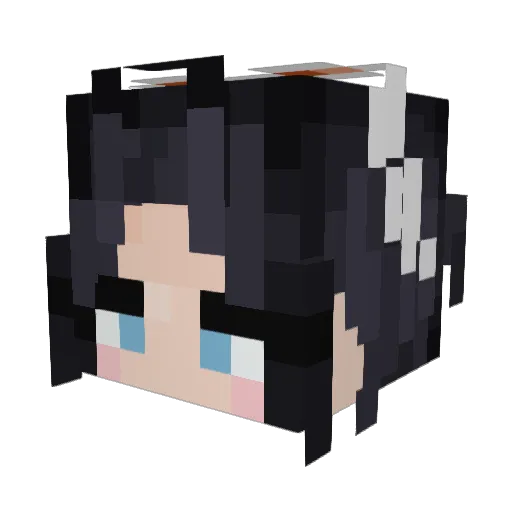 3lichi Minecraft avatar head, 3D render