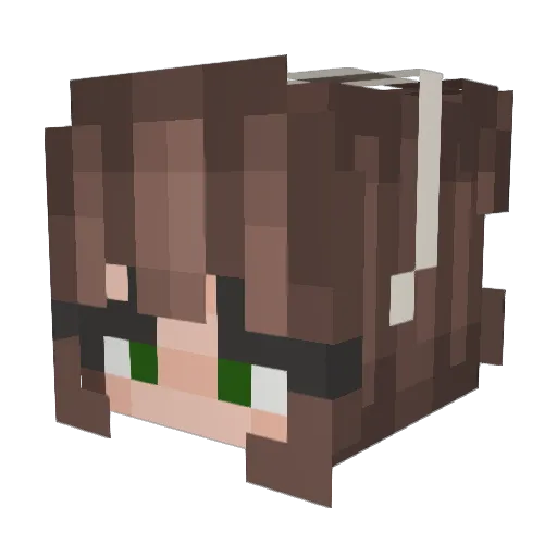 3lizaaaa Minecraft avatar head, 3D render