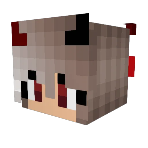3lllie Minecraft avatar head, 3D render