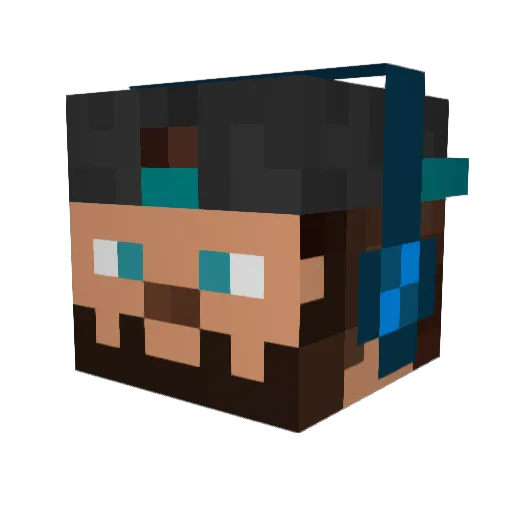 3lloN Minecraft avatar head, 3D render