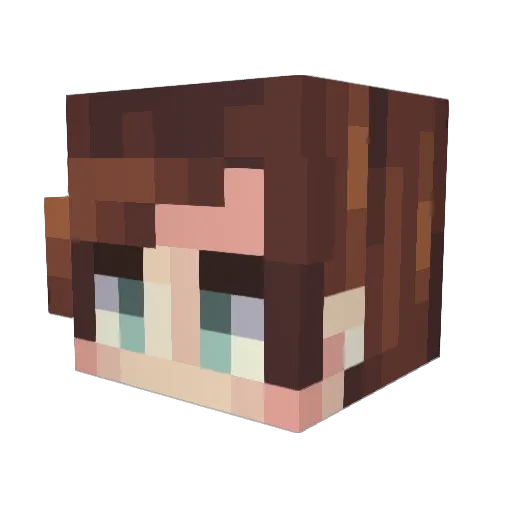 3lmersglu3 Minecraft avatar head, 3D render